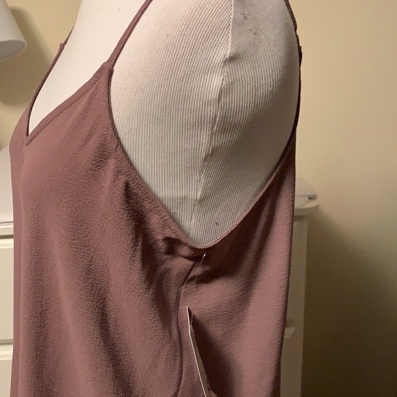 So brand muted plum colored adjustable strap lose fitting cami, small - Picture 3 of 9